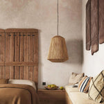 Lámpara colgante de cuerda de cáñamo B&B pantalla creativa para balcón