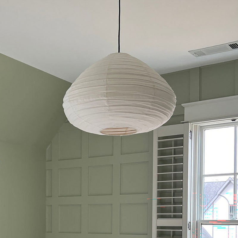 Lámpara colgante de lino METRO Ø 60 cm luz de techo natural escandinava Japandi