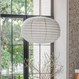 Lámpara colgante de lino LABU Ø 60 cm luz de techo natural escandinava Japandi