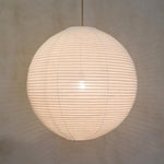 EMPIRE Off-White Ø Pantalla de lámpara colgante de lino de 50 cm, accesorio de iluminación natural escandinavo Japandi