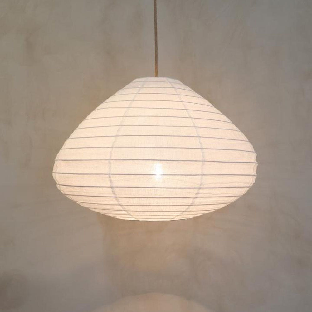 Lámpara colgante de lino METRO Ø 60 cm luz de techo natural escandinava Japandi