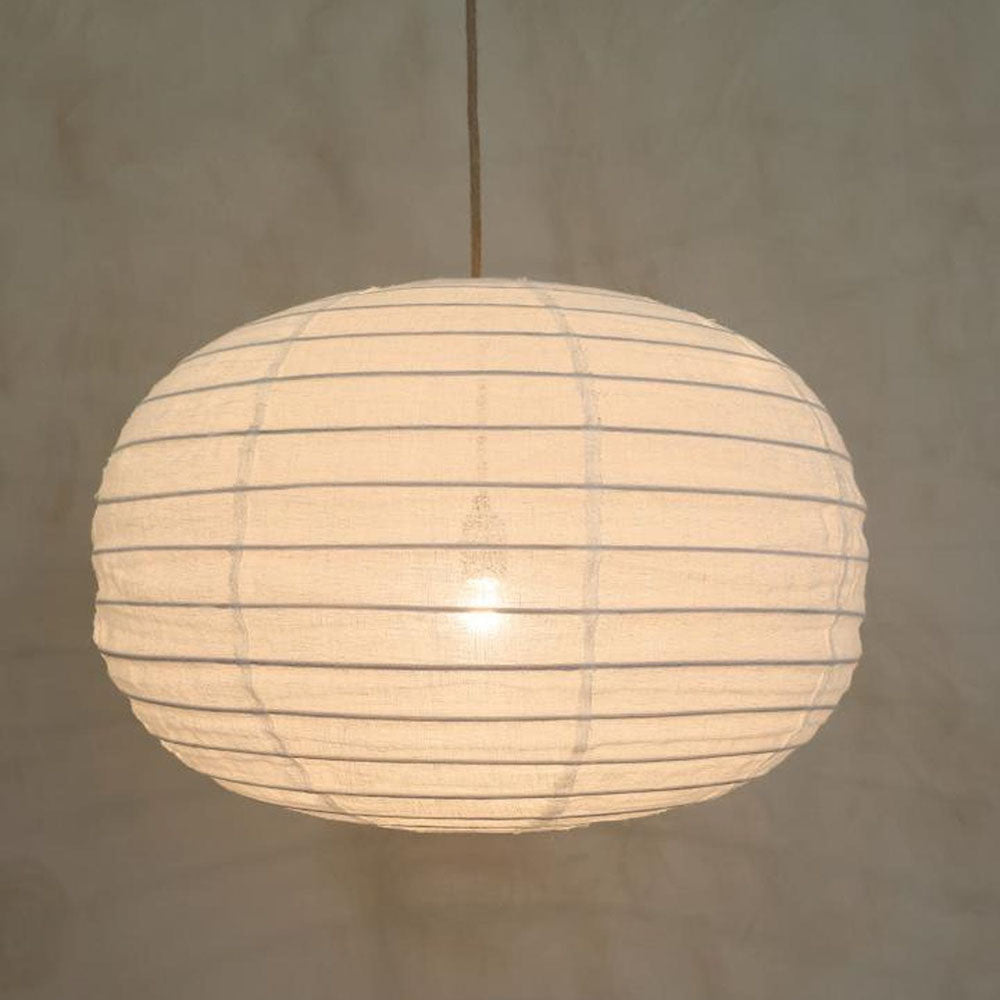 Lámpara colgante de lino LABU Ø 60 cm luz de techo natural escandinava Japandi