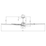 Ventilador de techo Jaydn de Ø189 cm con luz y mando a distancia