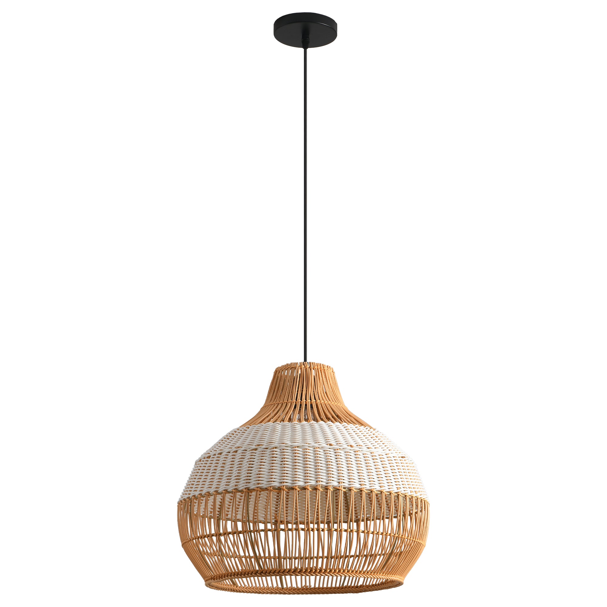 Lámpara colgante minimalista de ratán Ø43 cm