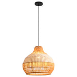 Lámpara colgante minimalista de ratán Ø43 cm