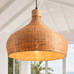 Lámpara colgante de bambú tropical Ø45 cm