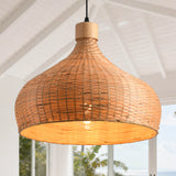 Lámpara colgante de bambú tropical Ø45 cm