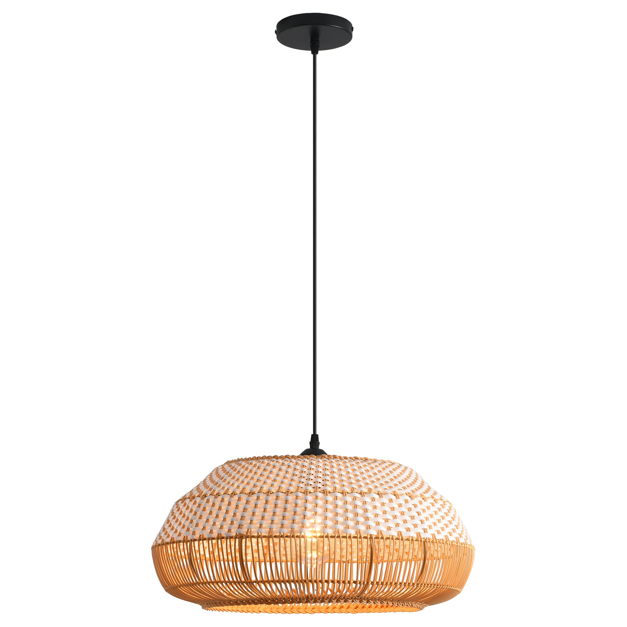 Lámpara colgante moderna de ratán Ø48 cm