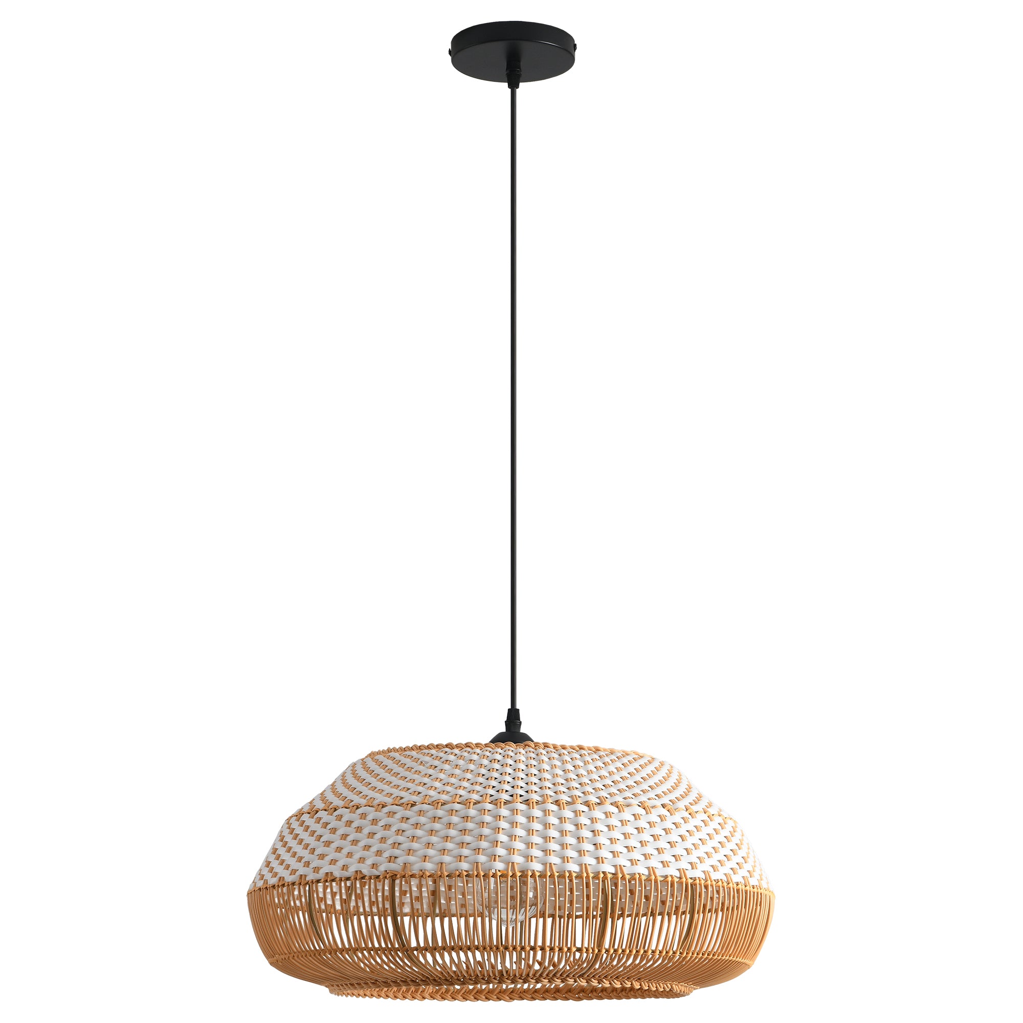Lámpara colgante moderna de ratán Ø48 cm