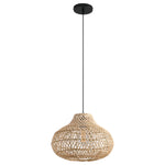 Lámpara colgante de ratán costera Ø48 cm