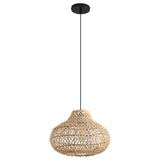 Lámpara colgante de ratán costera Ø48 cm