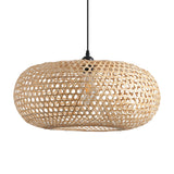 Lámpara colgante moderna y elegante de bambú ovalada Ø55 cm