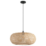 Lámpara colgante moderna y elegante de bambú ovalada Ø55 cm