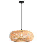 Lámpara colgante moderna y elegante de bambú ovalada Ø55 cm