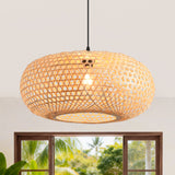 Lámpara colgante moderna y elegante de bambú ovalada Ø55 cm
