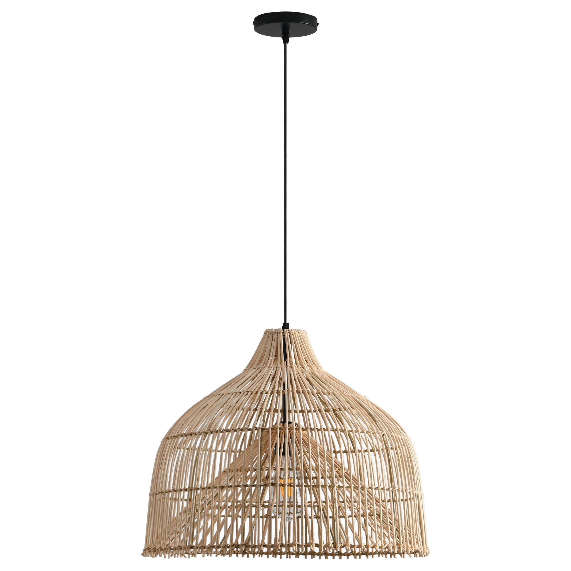 Lámpara colgante de ratán tejido minimalista moderno Ø50cm