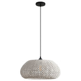 Lámpara colgante de algodón tejido rústico bohemio Ø48 cm