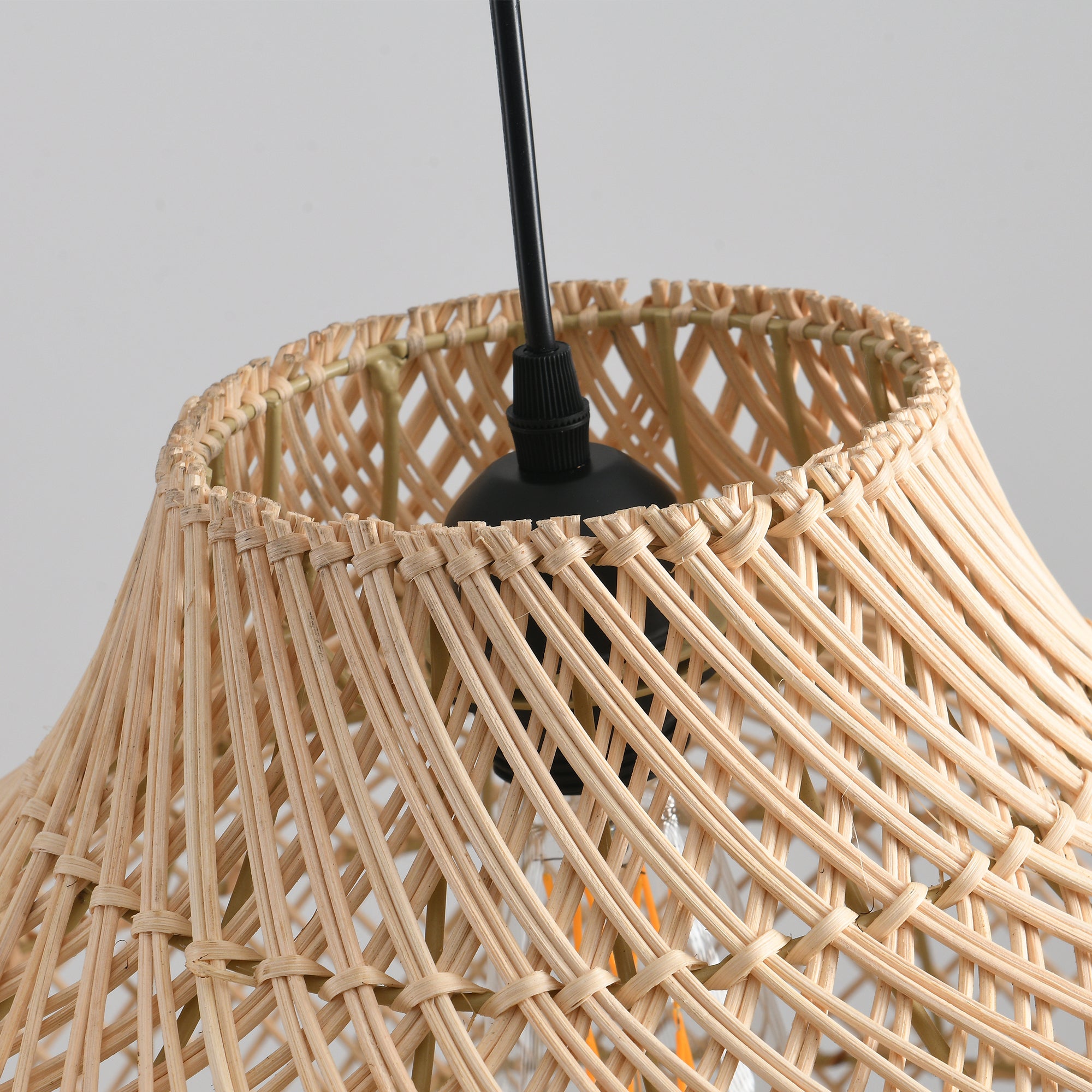 Lámpara colgante de ratán bohemio Ø60 cm