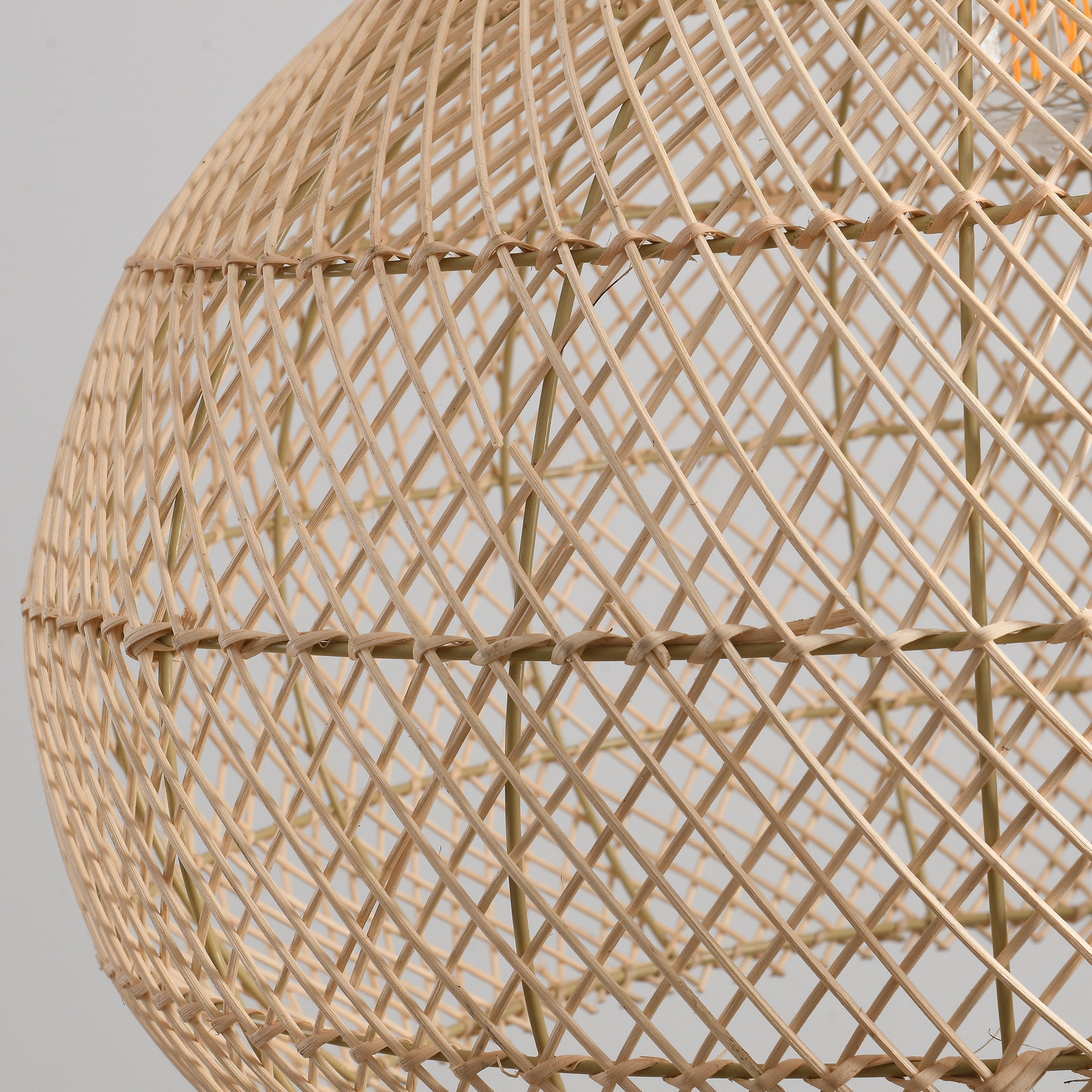 Lámpara colgante de ratán bohemio Ø60 cm