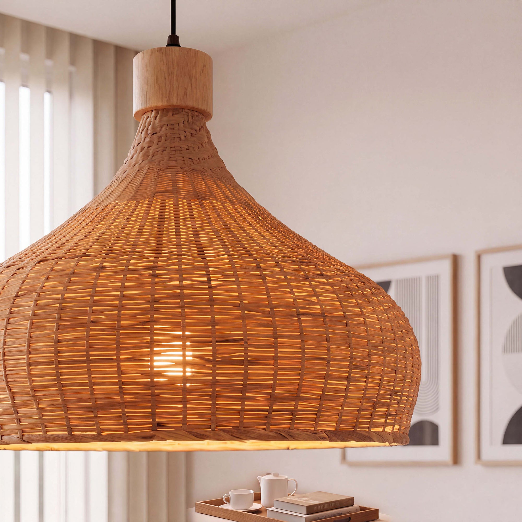 Tropical Bamboo Pendant Light Ø45cm