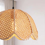 Natural Textured Lotus Rattan Pendant Light Ø40cm
